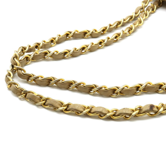 Chanel Matelasse Chain Shoulder Bag Leather Beige - Picture 4 of 9